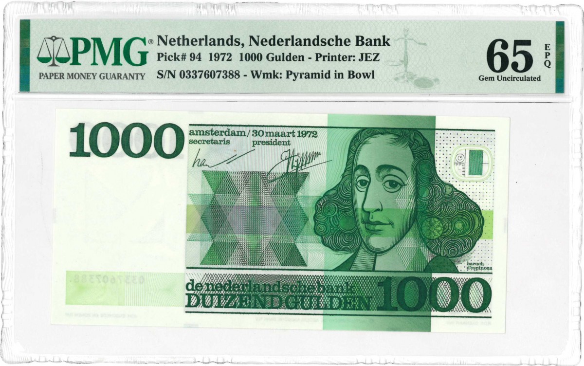 Nederland. 1000 gulden. Spinoza. Type 1972. -UNC.