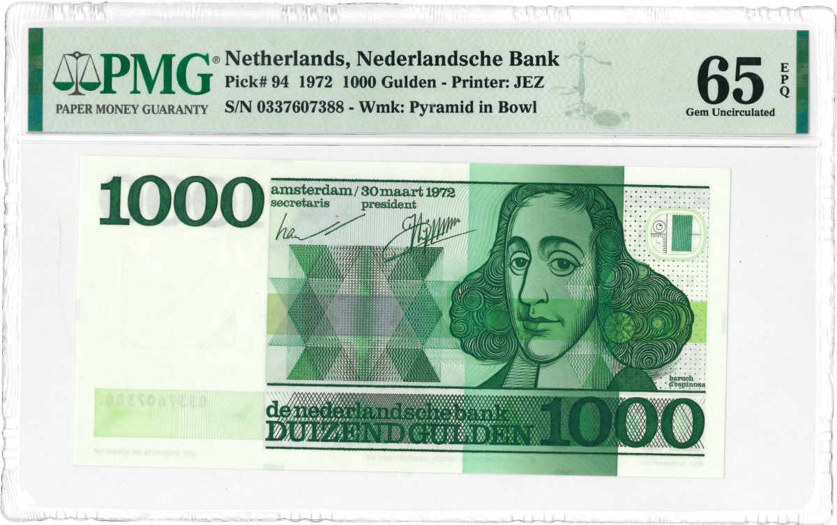 Nederland. 1000 gulden. Spinoza. Type 1972. -UNC.