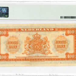 Nederland. 100 gulden. Wilhelmina. Type 1943. - Nagenoeg UNC.