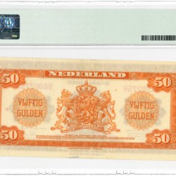 Nederland. 50 gulden. Wilhelmina. Type 1943. - Zeer Fraai.