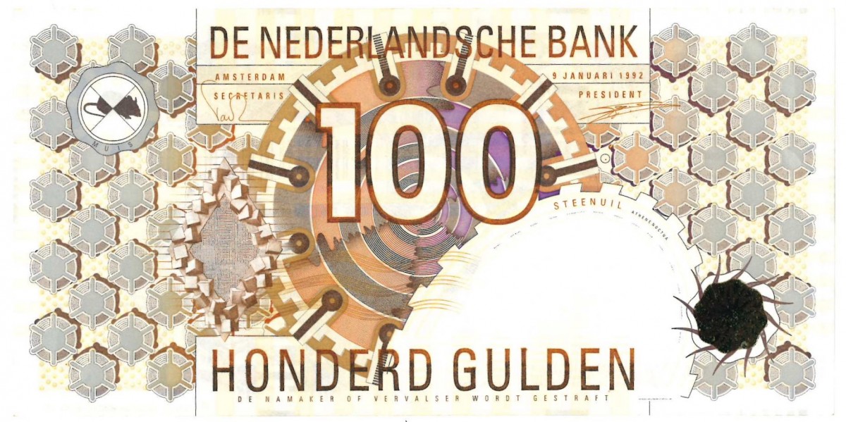 Nederland. 100 gulden. Steenuil. Type 1992. - Nagenoeg UNC.