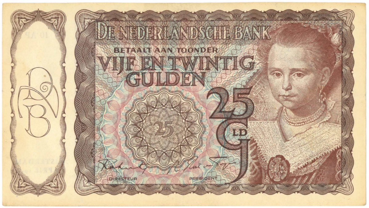 Nederland. 25 gulden. Prinsesje II. - Zeer Fraai +.