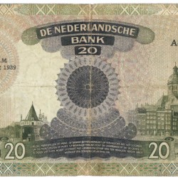 Nederland. 20 gulden. Emma. Type 1939. - Zeer Fraai -.