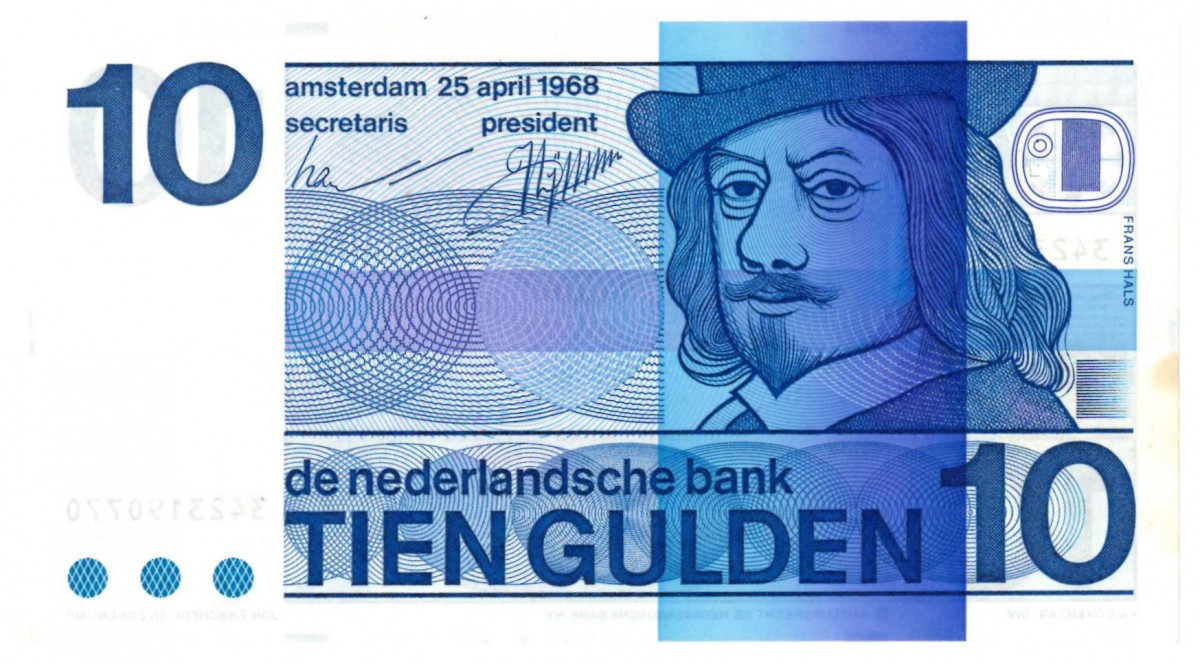 Nederland. 10 gulden. Frans Hals. Type 1968. - Nagenoeg UNC.