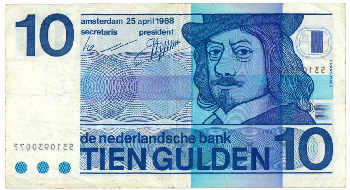 Nederland. 10 gulden. Frans Hals. Type 1968. - Fraai .