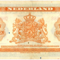 Nederland. 10 gulden. Wilhelmina. Type 1943 II. - Prachtig -.