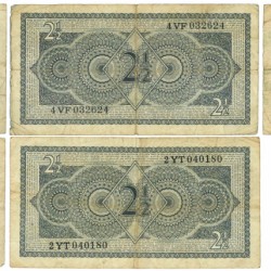 Nederland. 5x 2½ gulden. Juliana. - gem. Fraai.