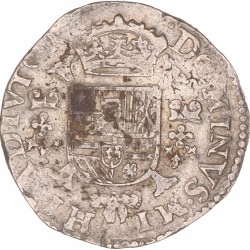 Halve filipsdaalder. Brabant. Antwerpen. Filips II. 1592. Zeer Fraai -.