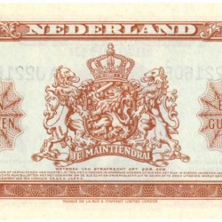 Nederland. 1 Gulden. Wilhelmina II. Type 1945. - Nagenoeg UNC.