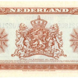 Nederland. 1 Gulden. Wilhelmina II. Type 1945. - Nagenoeg UNC.