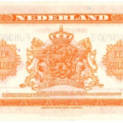 Nederland. 1 Gulden. Wilhelmina I. Type 1943. - Prachtig.