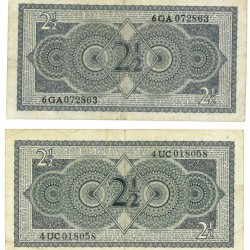 Nederland. 2x 2½ gulden. Juliana. Type 1949. - Fraai.