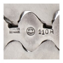 Arno Malinowski voor Georg Jensen no.110 zilveren 'Onion' design armband - 925/1000.