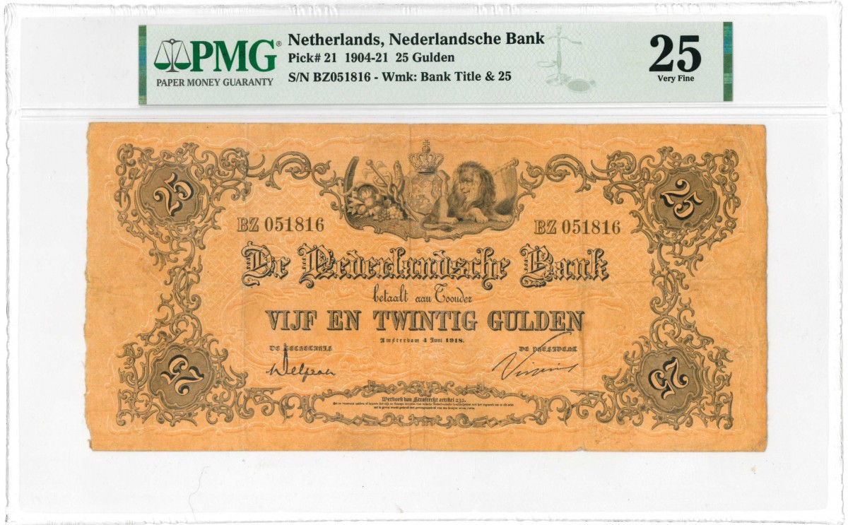 Nederland. 25 gulden. Bankbiljet. Type 1860. Type Geeltje. - Zeer Fraai.