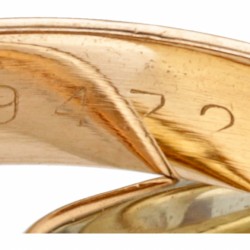 Les Must de Cartier klassieke 18 kt. tricolor gouden 'Trinity' ring.