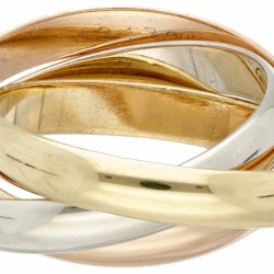 Les Must de Cartier klassieke 18 kt. tricolor gouden 'Trinity' ring.