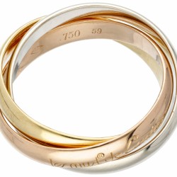 Les Must de Cartier klassieke 18 kt. tricolor gouden 'Trinity' ring.