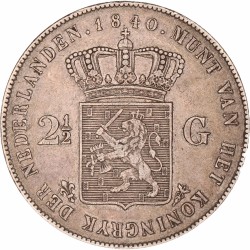 2½ Gulden. Willem I. 1840. Zeer Fraai.