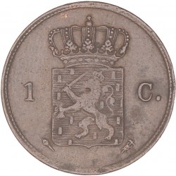 1 Cent. Willem I. 1821 U. Zeer Fraai.