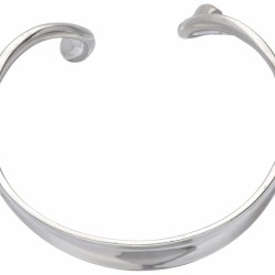 Bent Gabrielsen voor Georg Jensen no.244 zilveren bangle armband bezet met amethist - 925/1000.