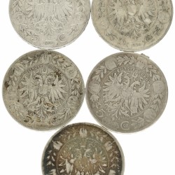 Austria. Empire. Franz Joseph I. Lot (5) 5 Corona. 1900 - 1909.