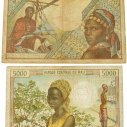 Mali. 5000/10000 Francs. Banknote. Type 1970-1984. - Fine.