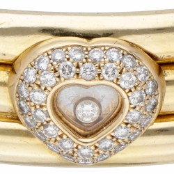 18 kt. Geelgouden Chopard 'Happy Diamonds' bangle armband.