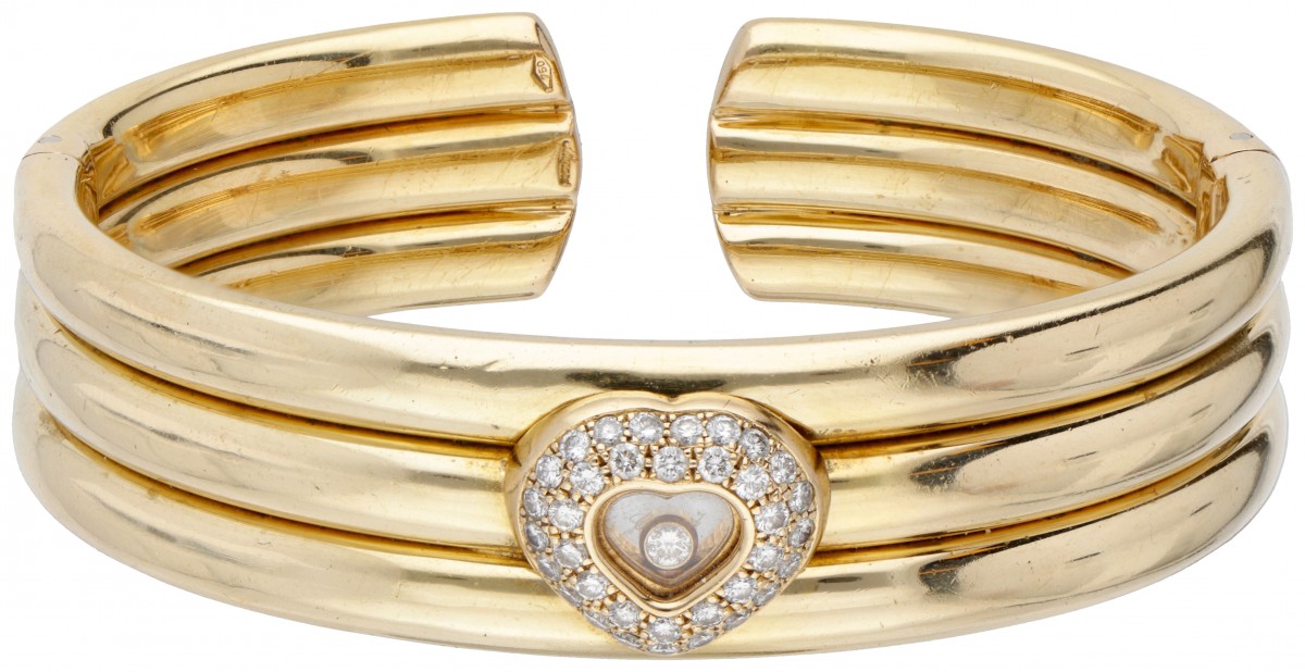 18 kt. Geelgouden Chopard 'Happy Diamonds' bangle armband.