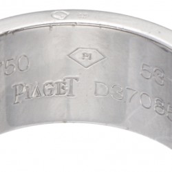 18 kt. Witgouden Piaget 'Possession' beweegbare bandring bezet met ca. 0.04 ct. diamant.