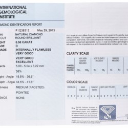IGI-gecertificeerde briljant geslepen natuurlijke diamant 0.50 ct.