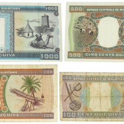 Mauritania. 100/200/500/1000 Ouguiya. Banknote. Type 1985-2001. - Very good – Very fine.