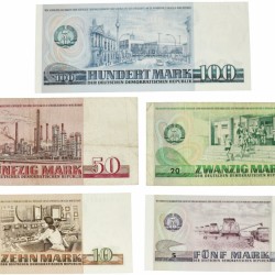 Germany. 5/10/20/50/100 Mark. Banknote. Type 1971-1975. - Very Fine – UNC.