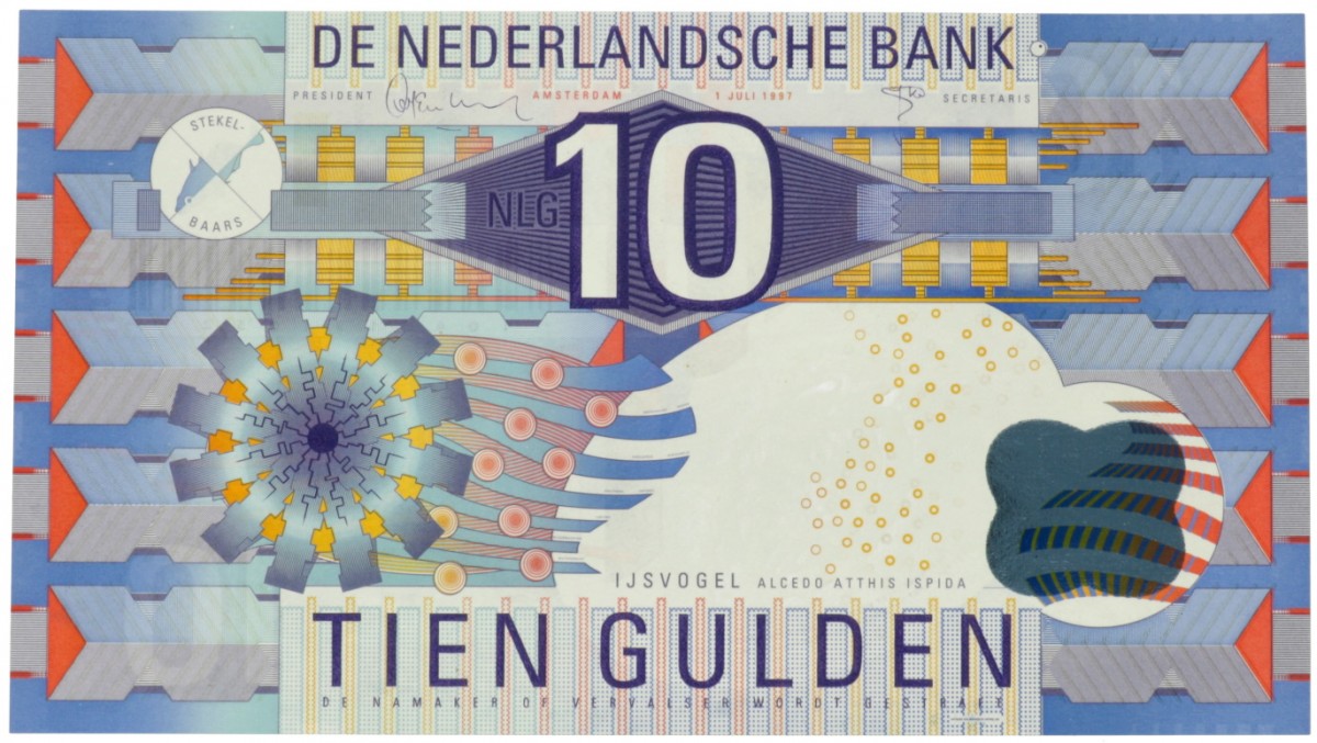 Nederland. 10 gulden. Bankbiljet. Type 1997. - UNC.