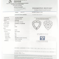 IGI-gecertificeerde 'variation' peervormig geslepen natuurlijke diamant 0.24 ct.