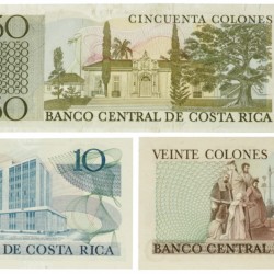 Costa Rica. Lot 3 notes. Banknote. Type 1974-1985. - UNC.