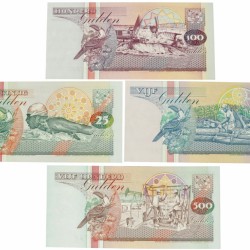 Suriname. Lot 4 notes. Banknote. Type 1991-1998. - UNC.