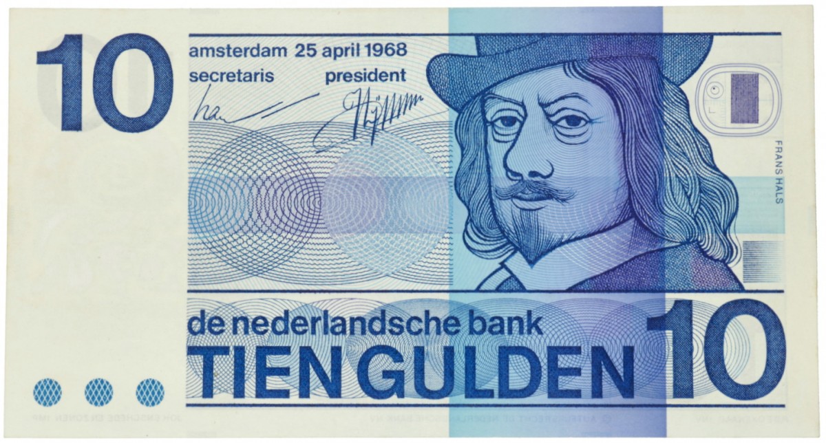 Nederland. 10 gulden. Bankbiljet. Type 1968. Type Frans Hals. - UNC.