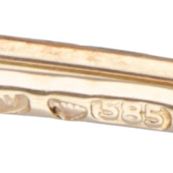 Helge Narsakka 14K geelgouden spang collier met knoop uit de jaren 1970.