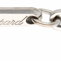 18 kt. Witgouden Bague Chopard 'Happy Diamonds' collier en hartvormige hanger.