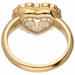 18 kt. Geelgouden Chopard 'Happy Diamonds' hartvormige ring.