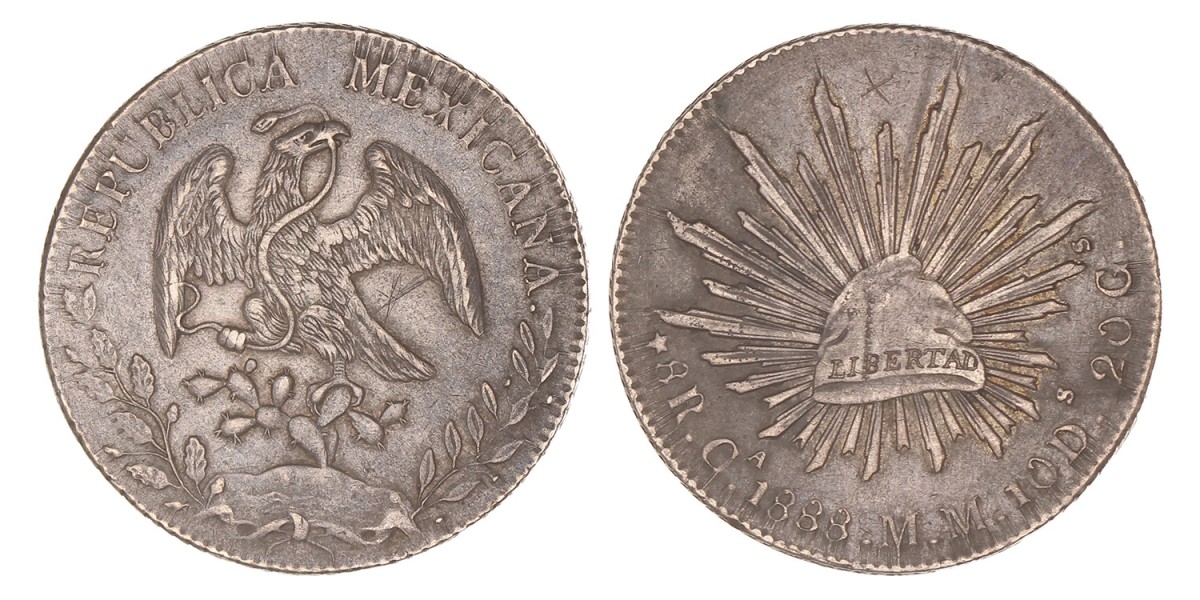 Mexico. Federal Republic. 8 Reales. 1888 Ca MM.