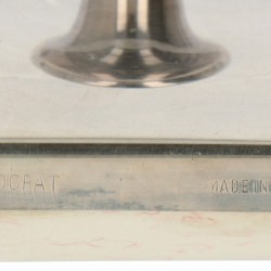 Inktdroger verzilverd.
