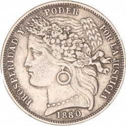 Peru. 1 Peseta. 1880.