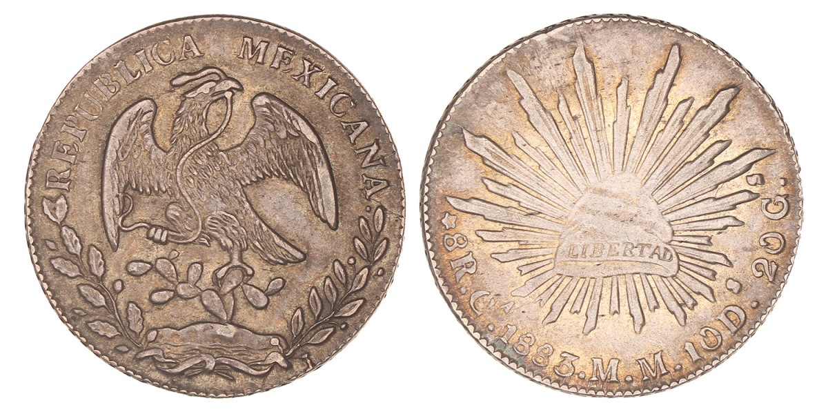 Mexico. Federal Republic. 8 Reales. 1883 Ca MM.