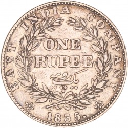 India. British colony. William IV. 1 Rupee. 1835.