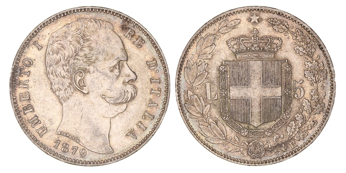 Italy. Umberto I. 5 Lire. 1879.