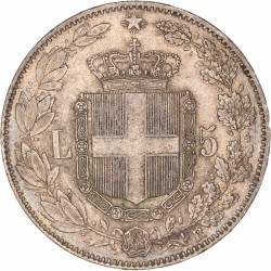 Italy. Umberto I. 5 Lire. 1879.