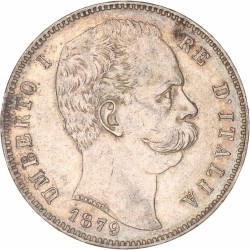 Italy. Umberto I. 5 Lire. 1879.