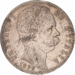 Italy. Umberto I. 5 Lire. 1879.