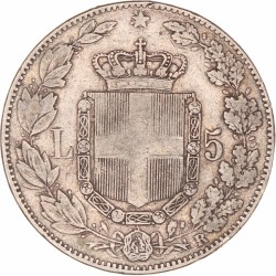 Italy. Umberto I. 5 Lire. 1879.